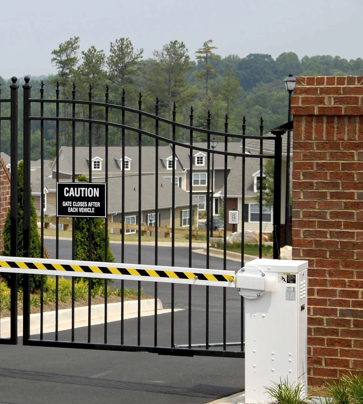 New,Gated,Community,With,Focus,On,The,Security,Gate