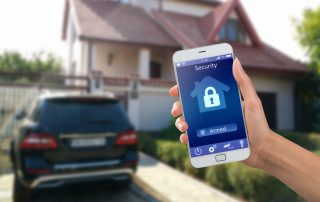 Smartphone with home security app